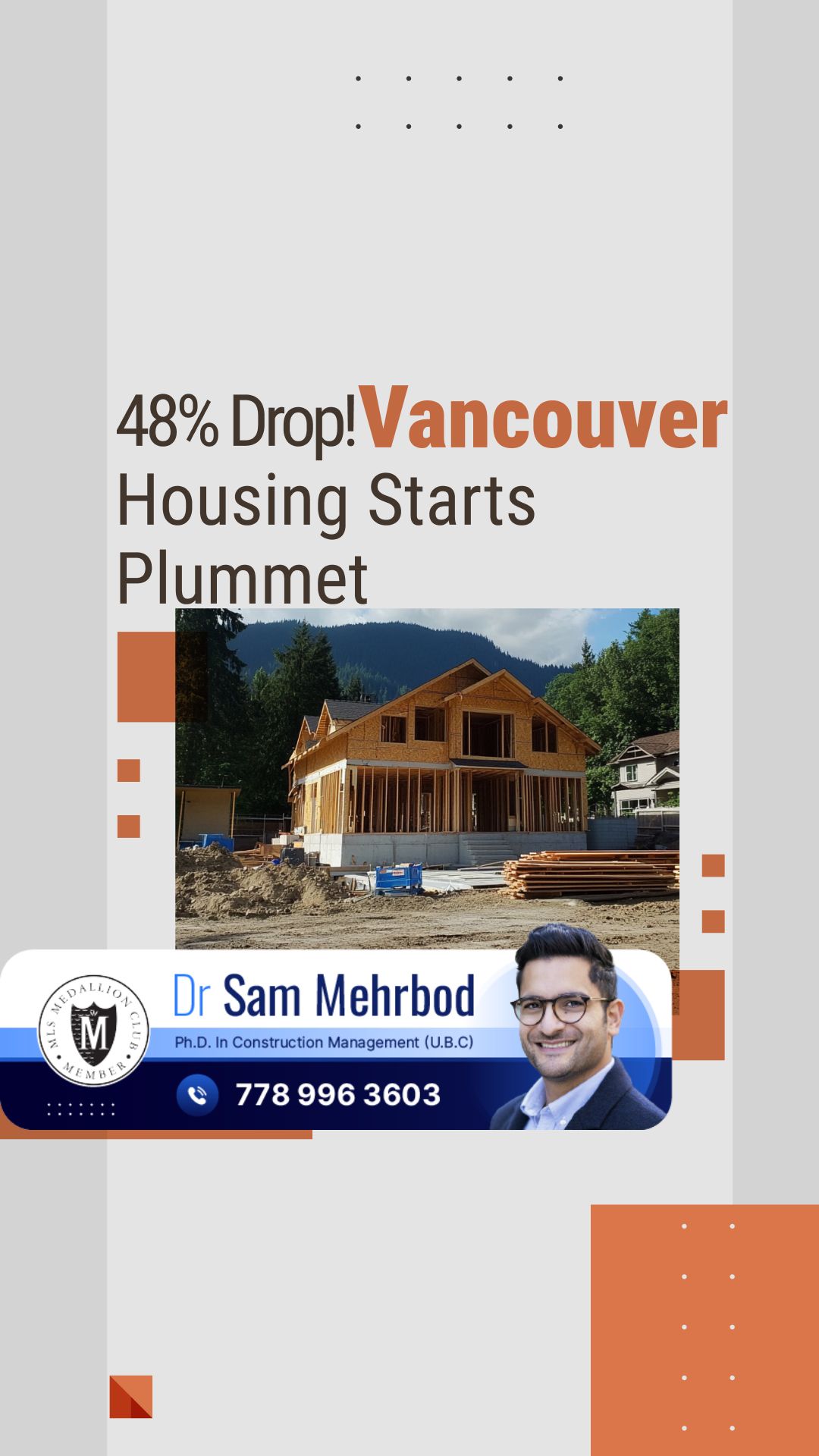 48% Drop! Vancouver Housing Starts Plummet
