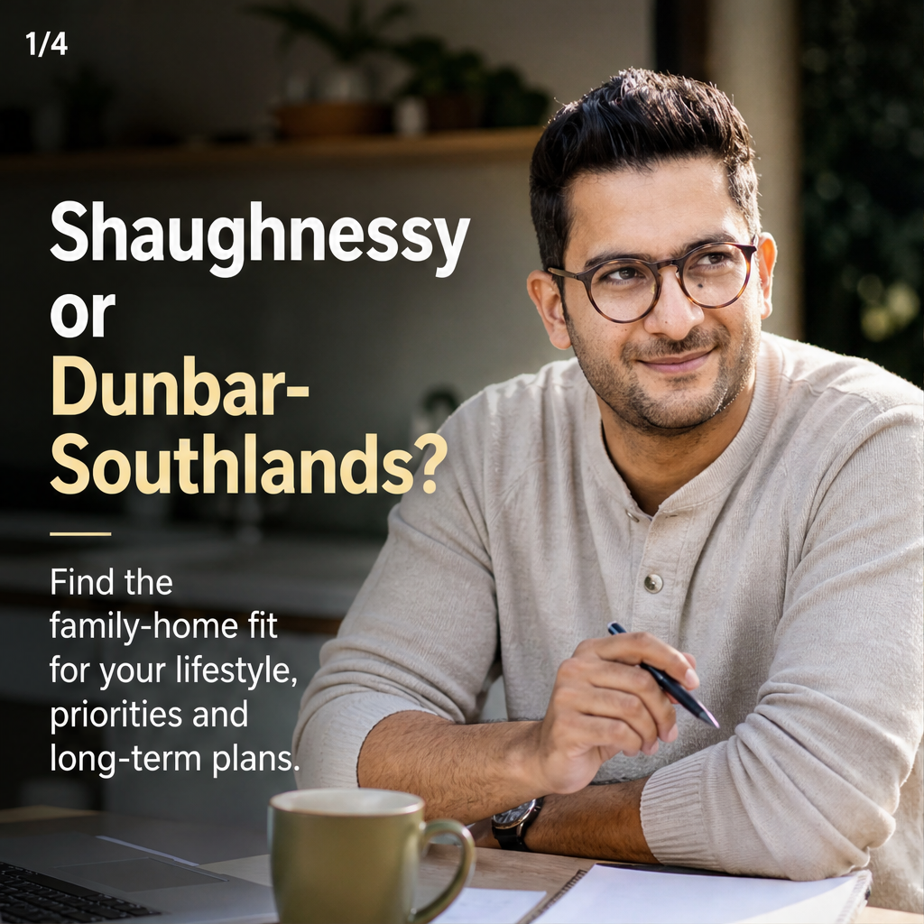 Shaughnessy or Dunbar-Southlands? Find the family-home fit for your lifestyle, priorities and long-term plans.